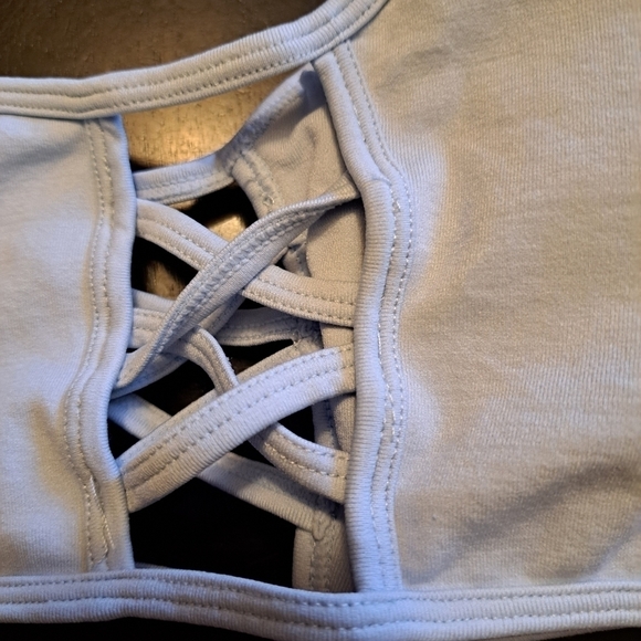 Aura Athletica Yoga Baby Blue Sports Bra   Size M/L - Picture 5 of 6